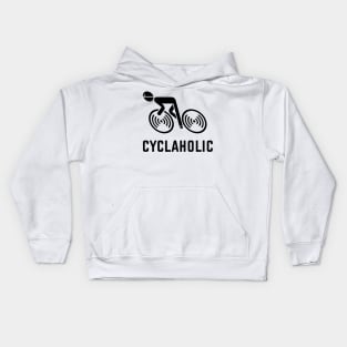 Cyclaholic (Cycling / Bicycle / Bike / Black) Kids Hoodie